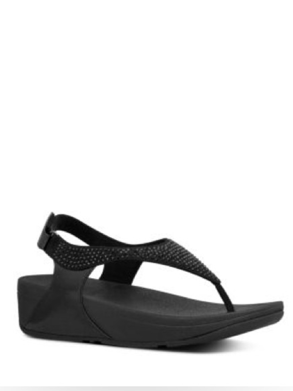Fitflop Black Wedge Thong Sandals with strap size 7